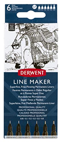 Derwent LINE Maker Black Wallet 6, UADLMWB6 von Derwent