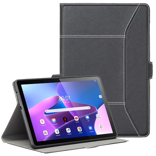 Derwere für Lenovo Tab M10 3rd Gen Hülle 10,1 Zoll TB328FU Ultradünne Stand Tablet Schutzhülle,Schwarz von Derwere