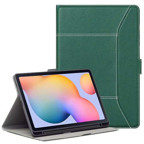 Derwere für Samsung Galaxy Tab S6 Lite 2022 Hülle,Folio Multi-Winkel Ständer Schutzhülle für Samsung Tablet S6 Lite mit Stifthalte,Grün von Derwere