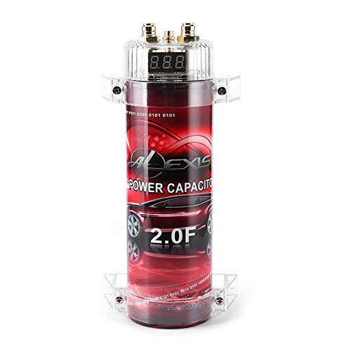 Car Audio Kondensator geeignet für Systeme bis 2000W, 2 Farad Aluminiumlegierung + ABS Car Audio elektrischer Leistungskondensator Verstärker Vol Regler von Deryang