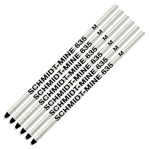 Schmidt Mini-Kugelschreibermine Ball Pen (6 Stück), Schwarz von Desconocido
