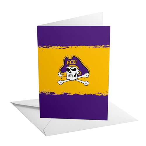 Desert Cactus East Carolina University Grußkarte, 12,7 x 17,8 cm, Piraten-ECU, Einzelkarton mit Umschlag, Party, Feier, offizielles Lizenzprodukt (12,7 x 17,8 cm Karte B – Congrats) von Desert Cactus
