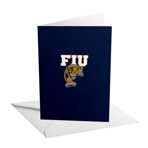 Desert Cactus Florida International University Grußkarte, 12,7 x 17,8 cm, Panthers FIU, Einzelkarton mit Umschlag, Party, Feier, offizielles Lizenzprodukt (12,7 x 17,8 cm Karte A – Congrats) von Desert Cactus