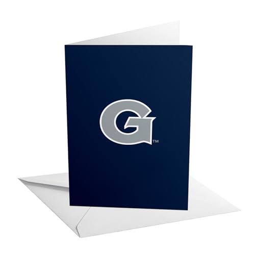 Desert Cactus Georgetown University Grußkarte Hoyas GU, 12,7 x 17,8 cm, gefalteter Karton mit Umschlag, Party, Feier, offizielles Lizenzprodukt (12,7 x 17,8 cm Karte A – Geburtstag) von Desert Cactus