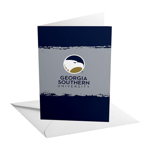 Desert Cactus Georgia Southern University Grußkarte, 12,7 x 17,8 cm, GSU Eagles, einzelner gefalteter Karton mit Umschlag, Party, Feier, offizielles Lizenzprodukt (12,7 x 17,8 cm Karte B – Congrats) von Desert Cactus