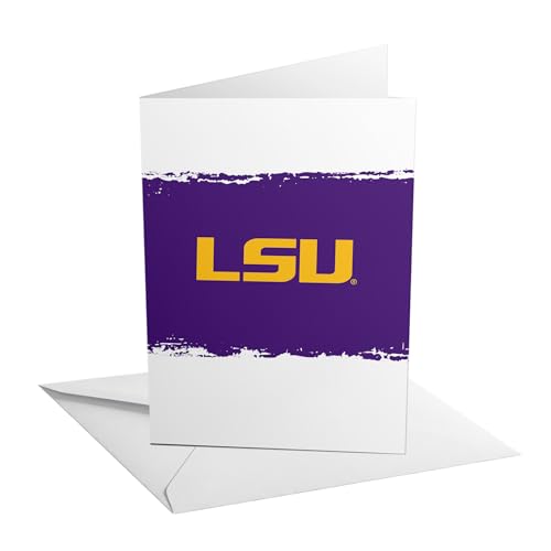 Desert Cactus LSU Grußkarte, 12,7 x 17,8 cm, Tigers Geaux Louisiana State University, Einzelkarton mit Umschlag, Party, Feier, offizielles Lizenzprodukt (12,7 x 17,8 cm, Karte B – Geburtstag) von Desert Cactus