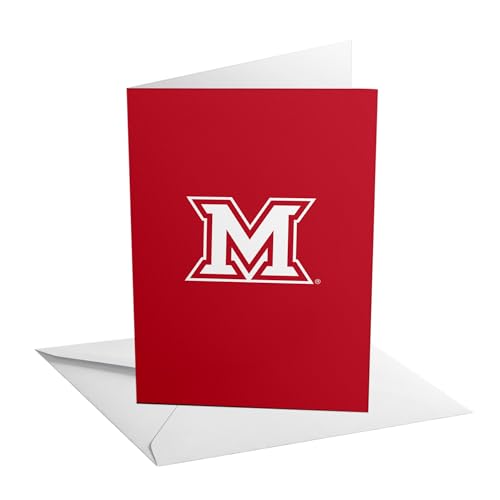 Desert Cactus Miami University Ohio Grußkarte, 12,7 x 17,8 cm, RedHawks, Einzelkarton mit Umschlag, Party, Feier, offizielles Lizenzprodukt (12,7 x 17,8 cm Karte A – Geburtstag) von Desert Cactus