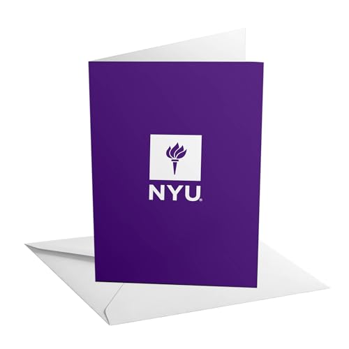 Desert Cactus New York University Grußkarte, 12,7 x 17,8 cm, NYU Veilchen, einzeln gefalteter Karton mit Umschlag, Party, Feier, offizielles Lizenzprodukt (12,7 x 17,8 cm Karte A – Geburtstag) von Desert Cactus