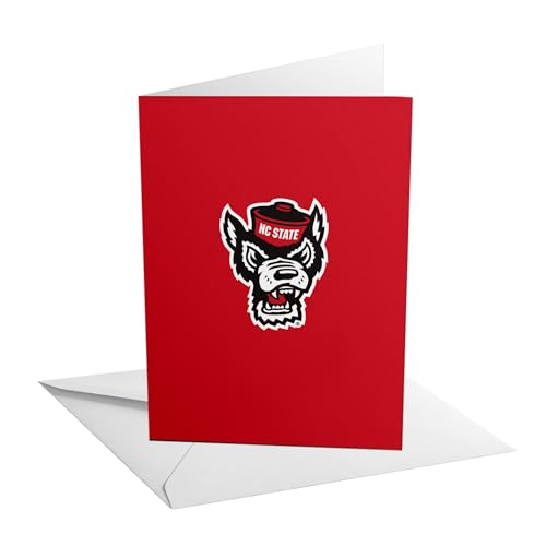 Desert Cactus North Carolina State University Grußkarte, 12,7 x 17,8 cm, NCSU Wolfpack NC State Single Folded Cardstock with Envelope Party Celebration Officially Licensed (5x7 Card A - Thank You) von Desert Cactus