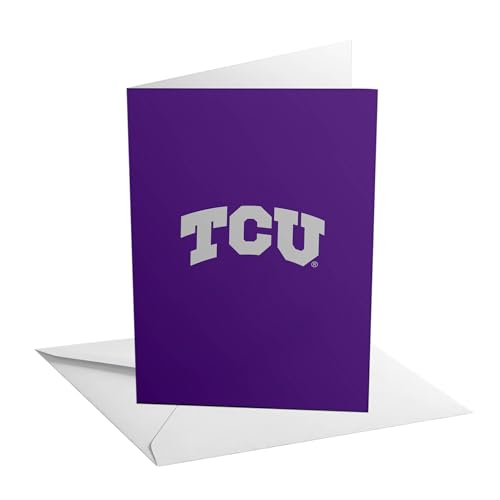 Desert Cactus Texas Christian University, 12,7 x 17,8 cm Grußkarte, Horned Frogs, TCU, Einzelkarton mit Umschlag, Party, Feier, offizielles Lizenzprodukt (12,7 x 17,8 cm Karte A – Congrats) von Desert Cactus
