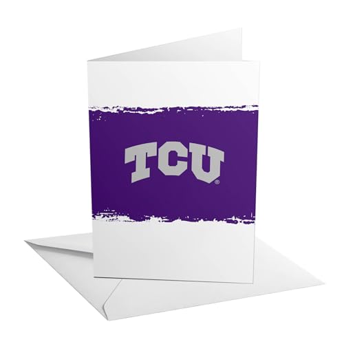 Desert Cactus Texas Christian University, 12,7 x 17,8 cm Grußkarte mit Hörnern, TCU, Einzelkarton mit Umschlag, Party, Feier, offizielles Lizenzprodukt (12,7 x 17,8 cm Karte B – blanko) von Desert Cactus