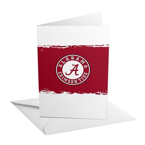 Desert Cactus The University of Alabama Grußkarte, 12,7 x 17,8 cm, Crimson Tide Bama UA Einzelkarton mit Umschlag, Party, Feier, offizielles Lizenzprodukt (12,7 x 17,8 cm Karte B – Dankeschön) von Desert Cactus