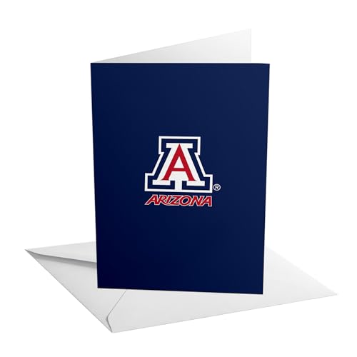 Desert Cactus University of Arizona, 12,7 x 17,8 cm große Grußkarte UA Wildcats, einzelner gefalteter Karton mit Umschlag, Party, Feier, offizielles Lizenzprodukt (12,7 x 17,8 cm Karte A – blanko) von Desert Cactus