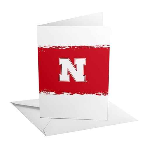 Desert Cactus University of Nebraska Grußkarte, 12,7 x 17,8 cm, Motiv: Huskers GBR NU, Einzelkarton mit Umschlag, Party, Feier, offizielles Lizenzprodukt (12,7 x 17,8 cm Karte B – Congrats) von Desert Cactus