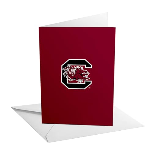Desert Cactus University of South Carolina Grußkarte, 12,7 x 17,8 cm, Motiv: Gamecocks, USC, einzelner gefalteter Karton mit Umschlag, Party, Feier, offizielles Lizenzprodukt (12,7 x 17,8 cm, Karte A von Desert Cactus