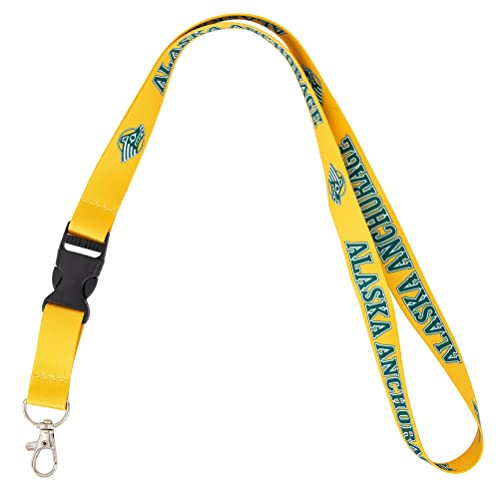 University of Alaska Anchorage UAA Seawolves NCAA Autoschlüssel ID Badge Halter Lanyard Keychain Schlüsselanhänger Band Schlüsselbänder Abnehmbare Breakaway Snap Schnalle (gelb) von Desert Cactus