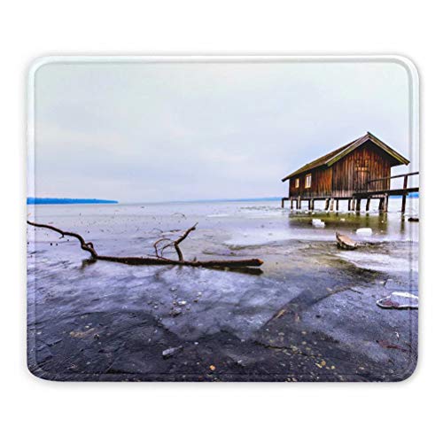 Deutschland Ammersee Bootshaus Mauspads Geschenk Souvenir 7,9 x 9,5 in 3mm Gummipad von Desert Eagle