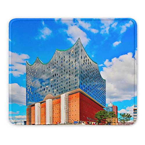 Deutschland Elbphilharmonie Hamburg Mauspads Geschenk Souvenir 7,9 x 9,5 in 3mm Gummipad von Desert Eagle