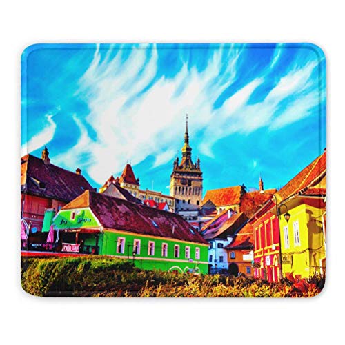 Rumänien Sighisoara Mauspads Geschenk Souvenir 7,9 x 9,5 in 3mm Gummipad von Desert Eagle