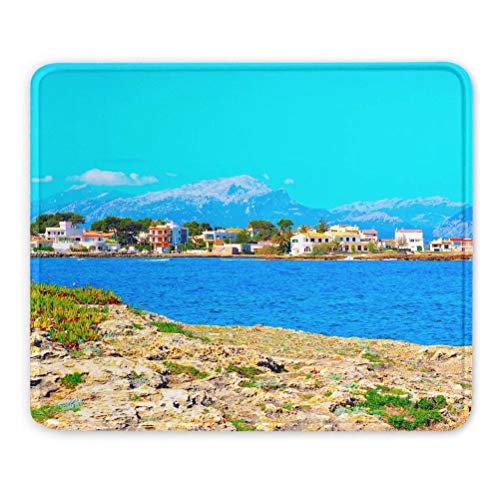 Spanien Alcudia Beach Mallorca Mauspads Geschenk Souvenir 7,9 x 9,5 in 3mm Gummipad von Desert Eagle