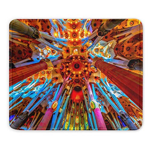 Spanien Sagrada Familia Barcelona Mauspads Geschenk Souvenir 7,9 x 9,5 in 3mm Gummipad von Desert Eagle