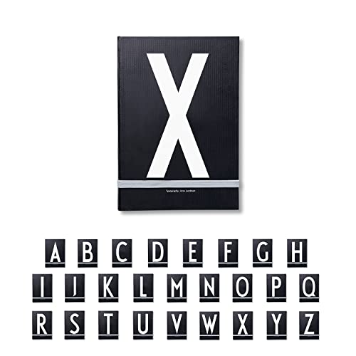 Design Letters Buchstaben Notizbuch A5 A-Z Schwarz | Nutzen Sie das unlinierte Notizbuch als Bullet Journal, 2024 Planer | Notizbuch A5 mit elastischem Verschlussband | 146 nummerierte Seiten Design Letters Buchstaben Notizbuch A5 A-Z Schwarz | Nutzen Sie das unlinierte Notizbuch als Bullet Journal, 2024 Planer | Notizbuch A5 mit elastischem Verschlussband | 146 nummerierte Seiten von Design Letters