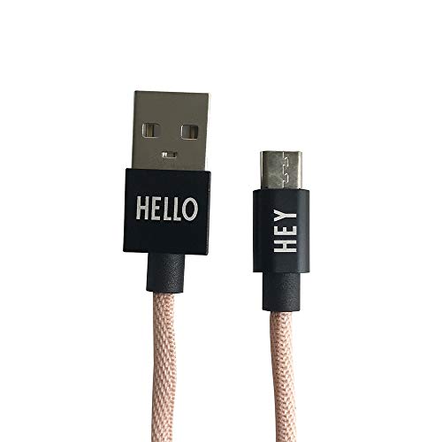 Design Letters MyCable Micro USB-C, Kompatibel mit Android, 1 M. (Nude) von Design Letters