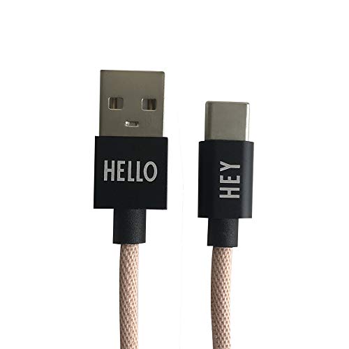 Design Letters MyCable USB-C, Kompatibel mit Android, 1 M. (Nude) von Design Letters