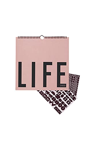 Design Letters Wandkalender 2022 Nude - Modischer Wand- oder Schreibtischkalender, FSC Papier, 12 Seiten, 300 Text- und Symbolaufkleber sind enthalten, Überblick über die Pläne für die ganze Familie, 5710498186661 von Design Letters