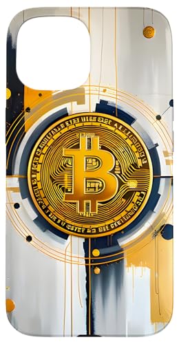 Bitcoin Artwork Modern Art Weiß und Gold Hülle für iPhone 15 Bitcoin Artwork Modern Art Weiß und Gold Hülle für iPhone 15 von Design by Bitcoin Canvas Art