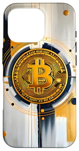 Bitcoin Artwork Modern Art Weiß und Gold Hülle für iPhone 16 Pro Bitcoin Artwork Modern Art Weiß und Gold Hülle für iPhone 16 Pro von Design by Bitcoin Canvas Art