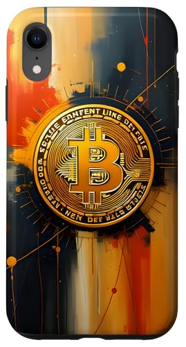 Goldener Bitcoin Colorful Modern Art Hülle für iPhone XR Goldener Bitcoin Colorful Modern Art Hülle für iPhone XR von Design by Bitcoin Canvas Art