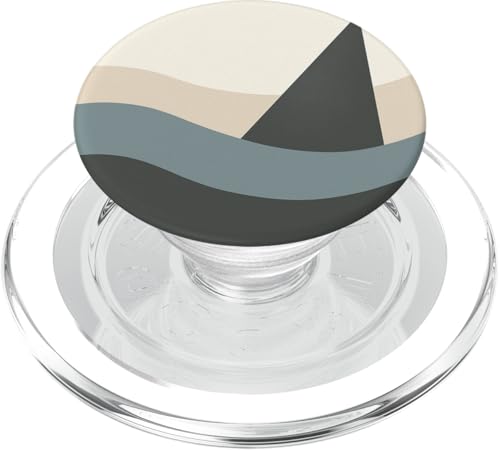 Minimalistische Geometrie Muster in sanften Wellen PopSockets PopGrip für MagSafe von Design by Bitcoin Canvas Art