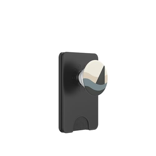 Minimalistische Geometrie Muster in sanften Wellen PopSockets PopWallet für MagSafe von Design by Bitcoin Canvas Art