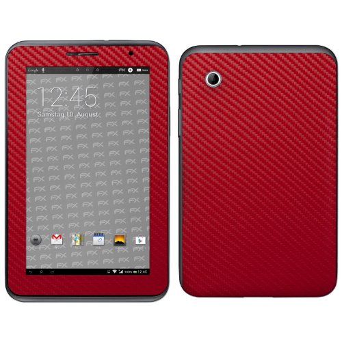 atFoliX FX-Carbon-Red Designfolie für Samsung Galaxy Tab 2 7.0 GT-P3100 von Designfolien@FoliX