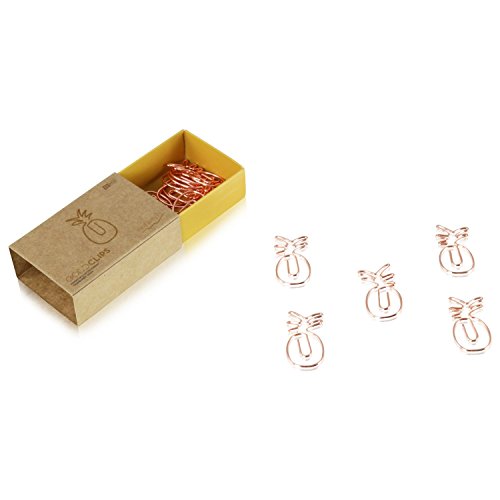 DESIGNMANUFAKTUR BERLIN GOLDCLIPS niedliche süße Deko Clips Büroklammern Heftklammern Lesezeichen Paperclip rose vergoldet in schöner Verpackung, Motiv Ananas DESIGNMANUFAKTUR BERLIN GOLDCLIPS niedliche süße Deko Clips Büroklammern Heftklammern Lesezeichen Paperclip rose vergoldet in schöner Verpackung, Motiv Ananas von DESIGNMANUFAKTUR