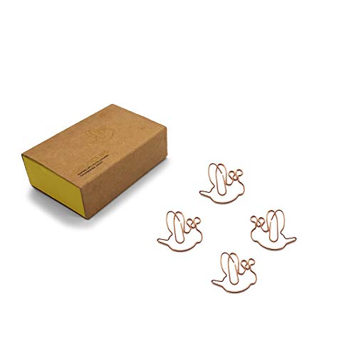 DESIGNMANUFAKTUR BERLIN GOLDCLIPS niedliche süße Deko Clips Büroklammern Heftklammern Lesezeichen Paperclip rose vergoldet in schöner Verpackung, Motiv Biene/Honey Bee von DESIGNMANUFAKTUR
