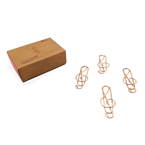 DESIGNMANUFAKTUR BERLIN GOLDCLIPS niedliche süße Deko Clips Büroklammern Heftklammern Lesezeichen Paperclip rose vergoldet in schöner Verpackung, Motiv Notenschlüssel/Clef DESIGNMANUFAKTUR BERLIN GOLDCLIPS niedliche süße Deko Clips Büroklammern Heftklammern Lesezeichen Paperclip rose vergoldet in schöner Verpackung, Motiv Notenschlüssel/Clef von DESIGNMANUFAKTUR