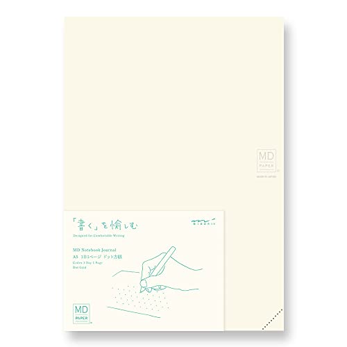 Designphil Midori 15313006 Notizbuch MD Notizbuch Journal A5 1 Seite pro Tag Dot Square A von Midori