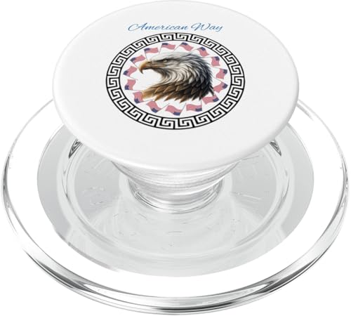American Way Eagle Flying Patriotic PopSockets PopGrip für MagSafe American Way Eagle Flying Patriotic PopSockets PopGrip für MagSafe von Designs You Like