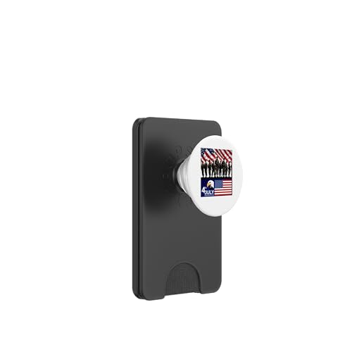 Amerikanische Flagge, Militär, 4. Juli, patriotisch PopSockets PopWallet für MagSafe von Designs You Like