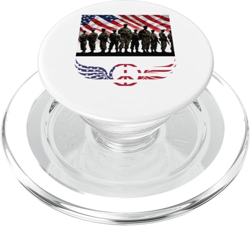 Amerikanische Flagge, Militär, Frieden, Adler, fliegende Flügel, patriotisch PopSockets PopGrip für MagSafe Amerikanische Flagge, Militär, Frieden, Adler, fliegende Flügel, patriotisch PopSockets PopGrip für MagSafe von Designs You Like