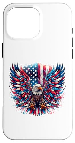 Amerikanische Flagge Adler Flying Vourth 4th of Juli Patriotic Hülle für iPhone 16 Pro Max von Designs You Like