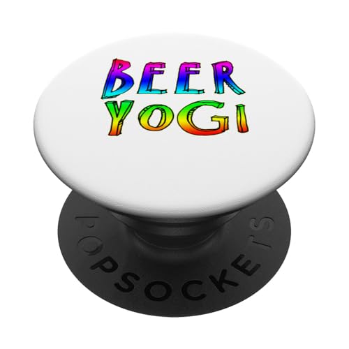 Bier-Yogi PopSockets Klebender PopGrip von Designs You Like