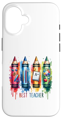 Bunte Buntstifte zum Schuljahresende mit der Aufschrift "Best Teacher Ever" Hülle für iPhone 16 Bunte Buntstifte zum Schuljahresende mit der Aufschrift "Best Teacher Ever" Hülle für iPhone 16 von Designs You Like