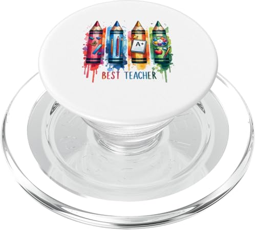 Bunte Buntstifte zum Schuljahresende mit der Aufschrift "Best Teacher Ever" PopSockets PopGrip für MagSafe Bunte Buntstifte zum Schuljahresende mit der Aufschrift "Best Teacher Ever" PopSockets PopGrip für MagSafe von Designs You Like