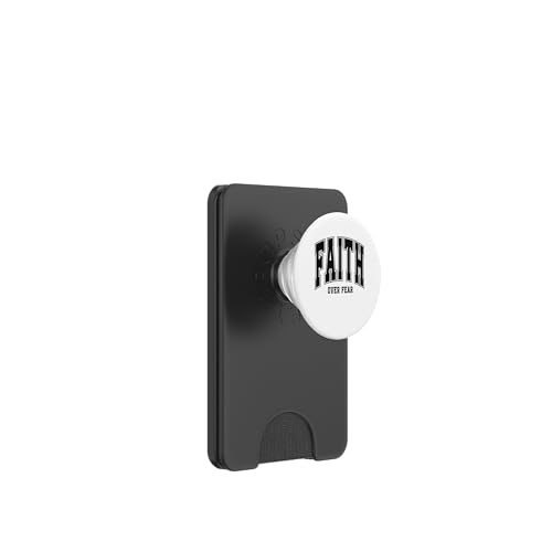 Faith Over Fear inspirierendes Zitat christlicher Bibelvers PopSockets PopWallet für MagSafe von Designs You Like