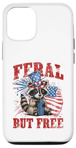 Feral But Free Lustiger Waschbär 4. Juli Hülle für iPhone 12/12 Pro von Designs You Like