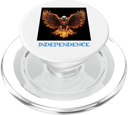 Independence Fire Eagle Flying Patriotic PopSockets PopGrip für MagSafe Independence Fire Eagle Flying Patriotic PopSockets PopGrip für MagSafe von Designs You Like