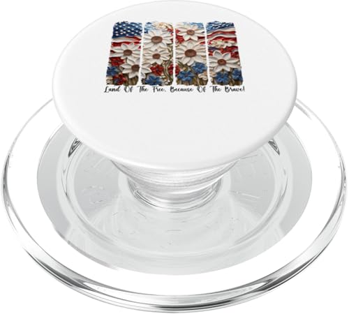 Land of the Free Because of the Brave 4. Juli PopSockets PopGrip für MagSafe Land of the Free Because of the Brave 4. Juli PopSockets PopGrip für MagSafe von Designs You Like
